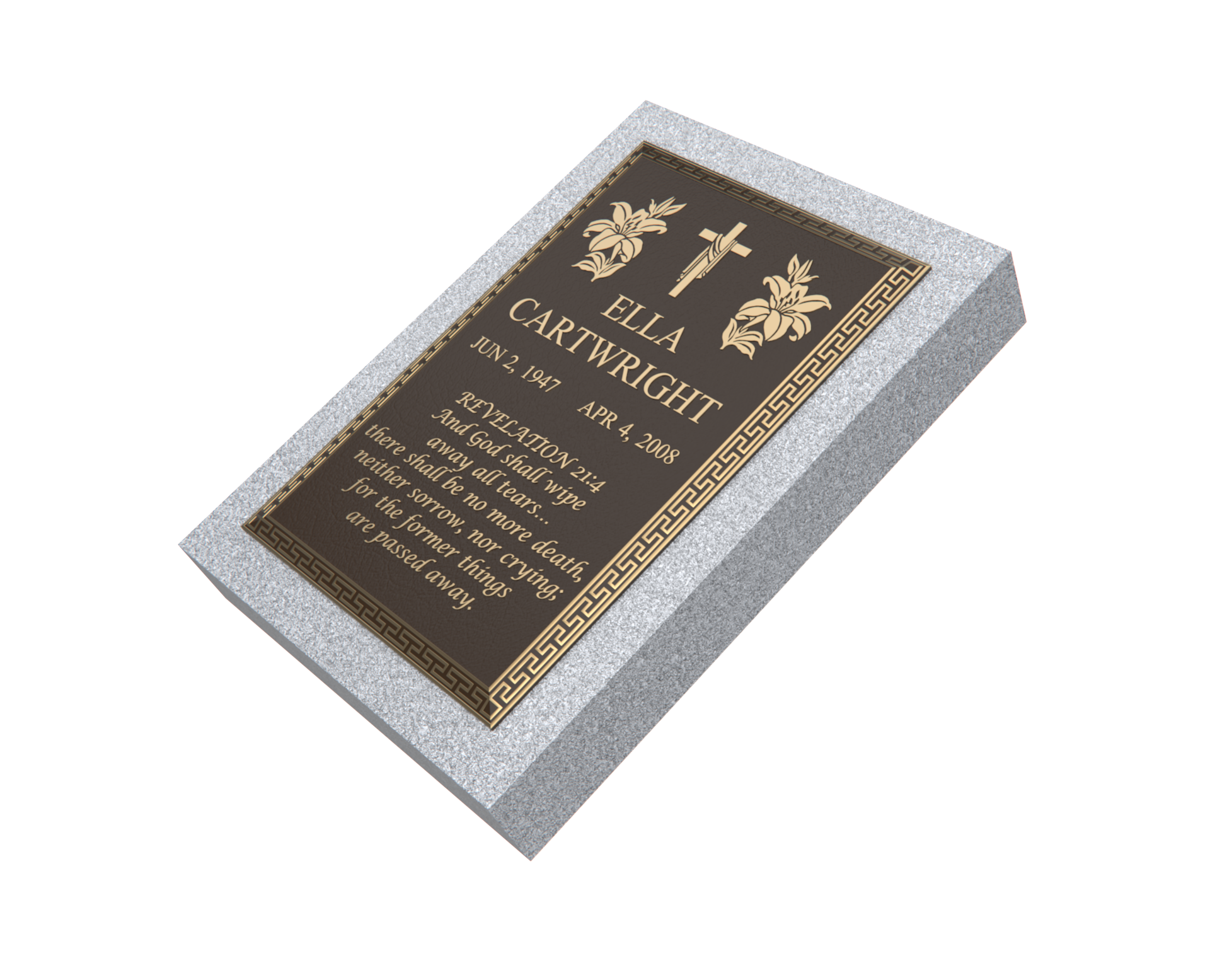 Premium Bronze Plaque 24"x 12" with Granite Base