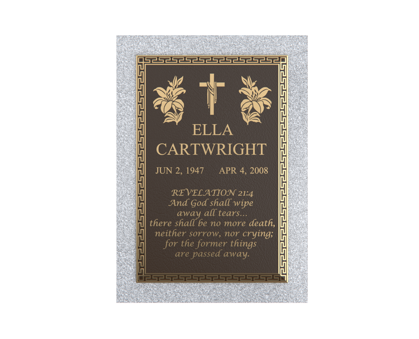 Premium Bronze Plaque 24"x 12" with Granite Base