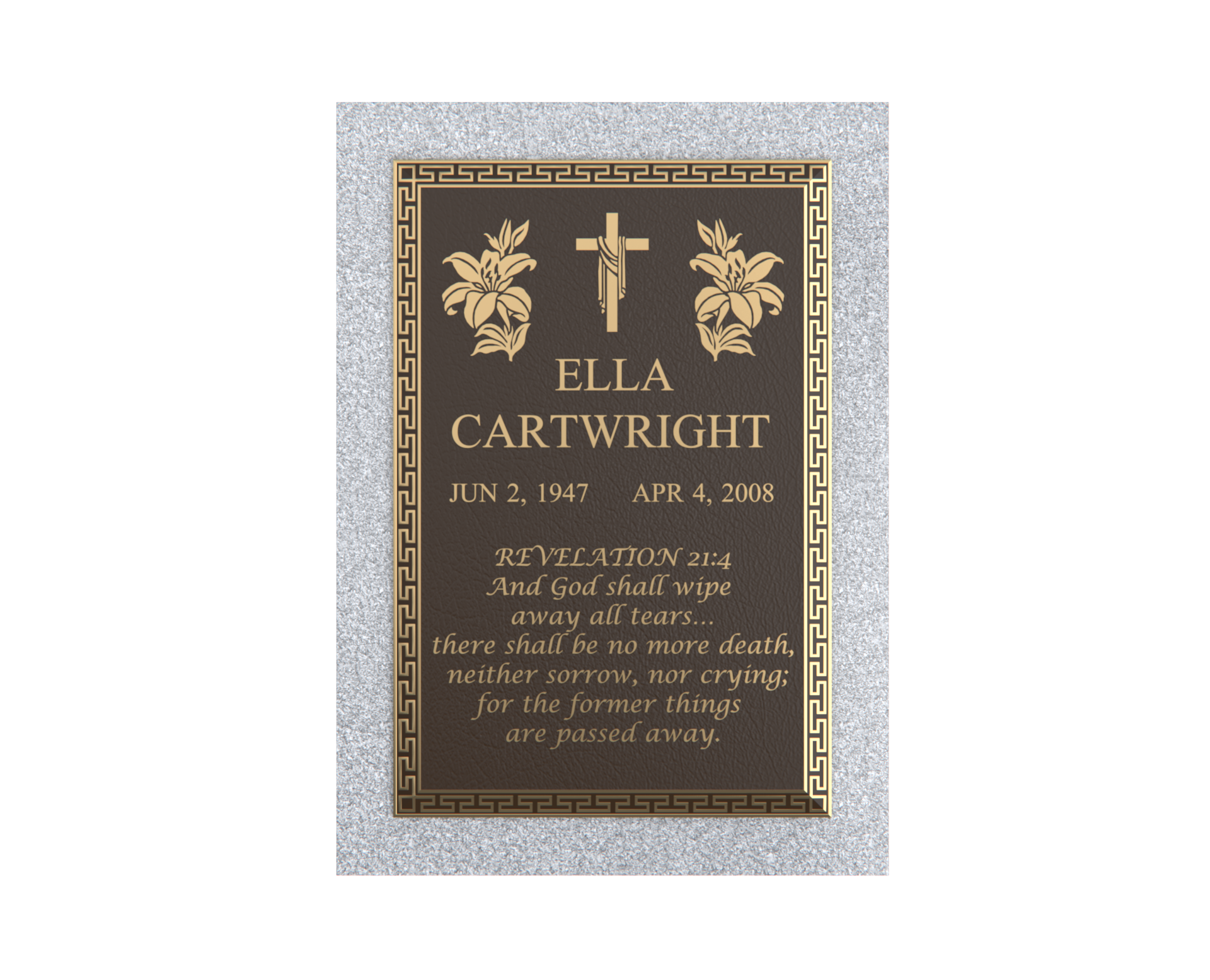 Premium Bronze Plaque 24"x 12" with Granite Base