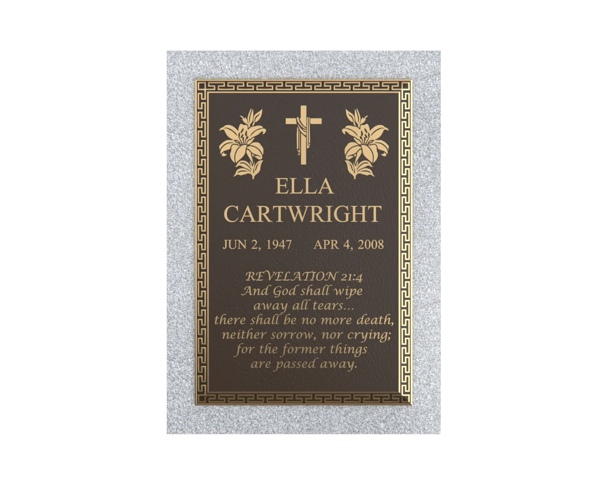 Premium Bronze Plaque 24"x 12"