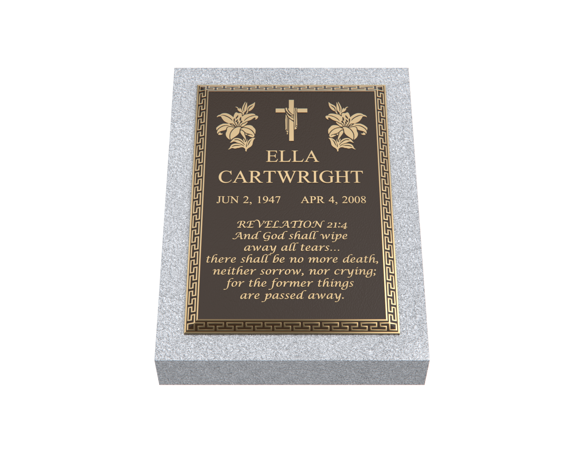 Premium Bronze Plaque 24"x 12" with Granite Base