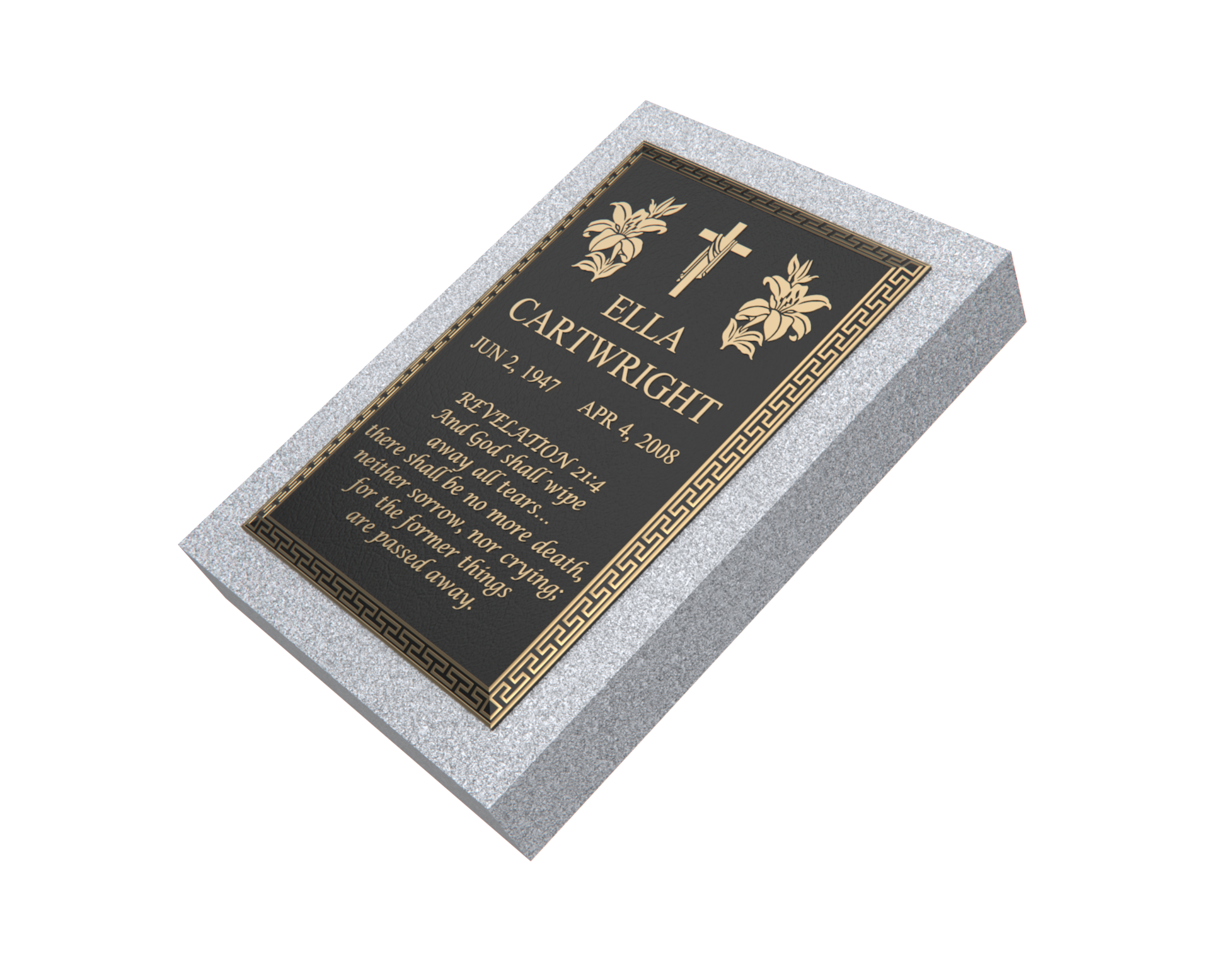 Premium Bronze Plaque 24"x 12" with Granite Base