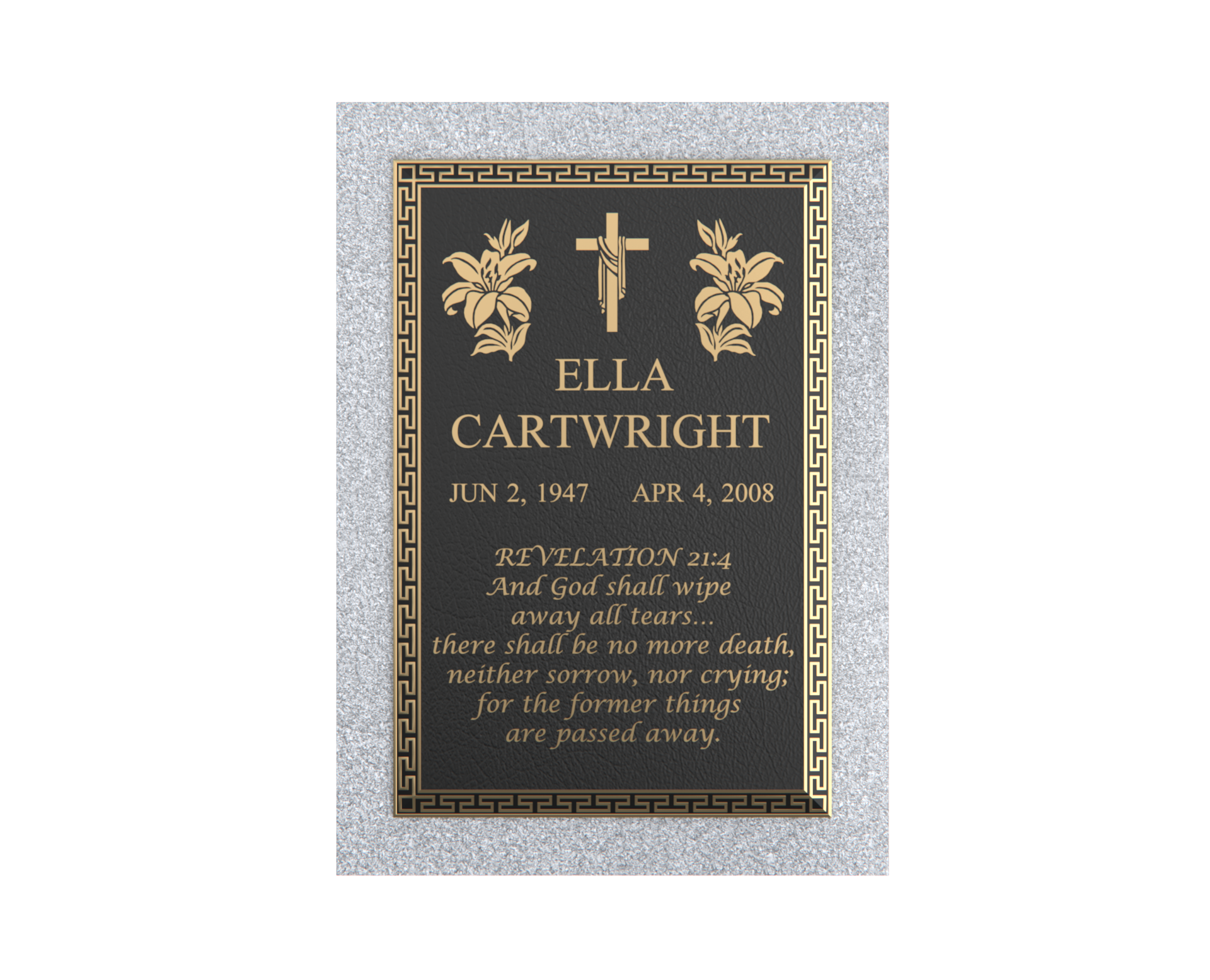 Premium Bronze Plaque 24"x 12" with Granite Base