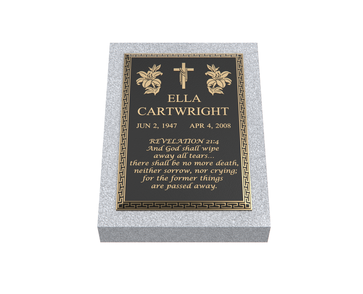 Premium Bronze Plaque 24"x 12" with Granite Base