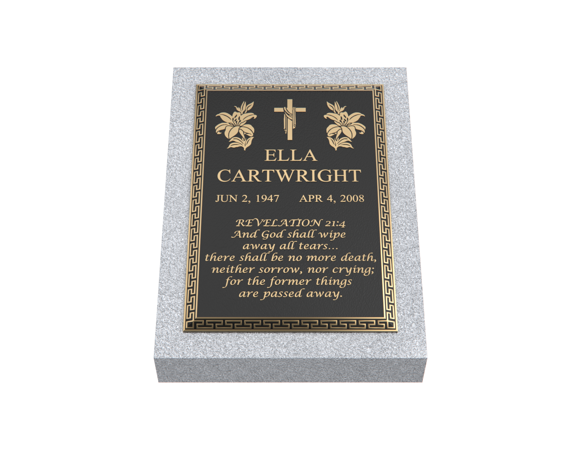 Premium Bronze Plaque 24"x 12" with Granite Base