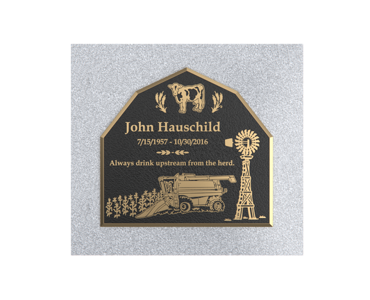 Premium Bronze Plaque 24"x 22" with Granite Base