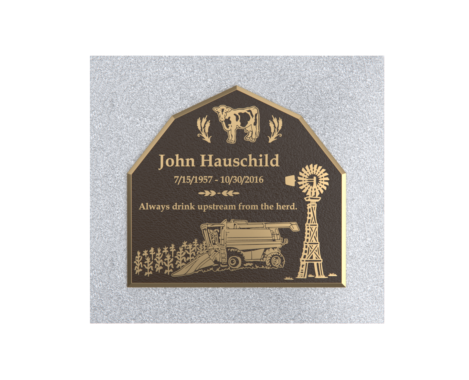 Premium Bronze Plaque 24"x 22" with Granite Base