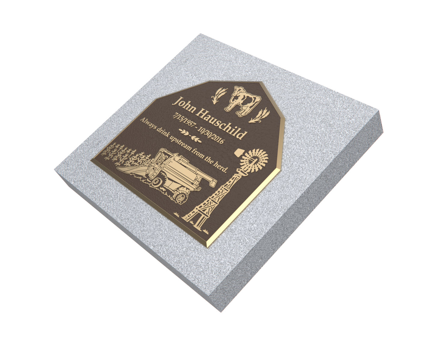 Premium Bronze Plaque 24"x 22" with Granite Base