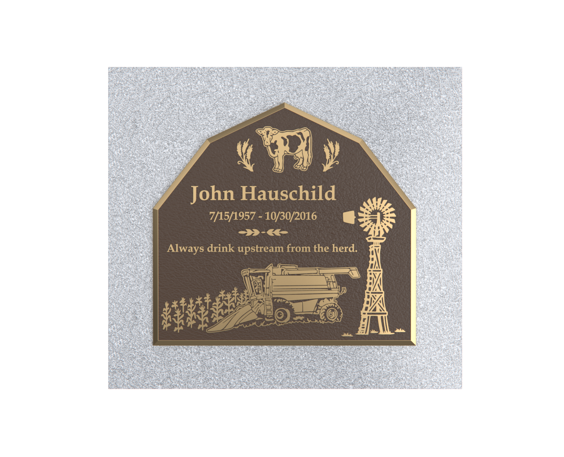 Premium Bronze Plaque 24"x 22" with Granite Base
