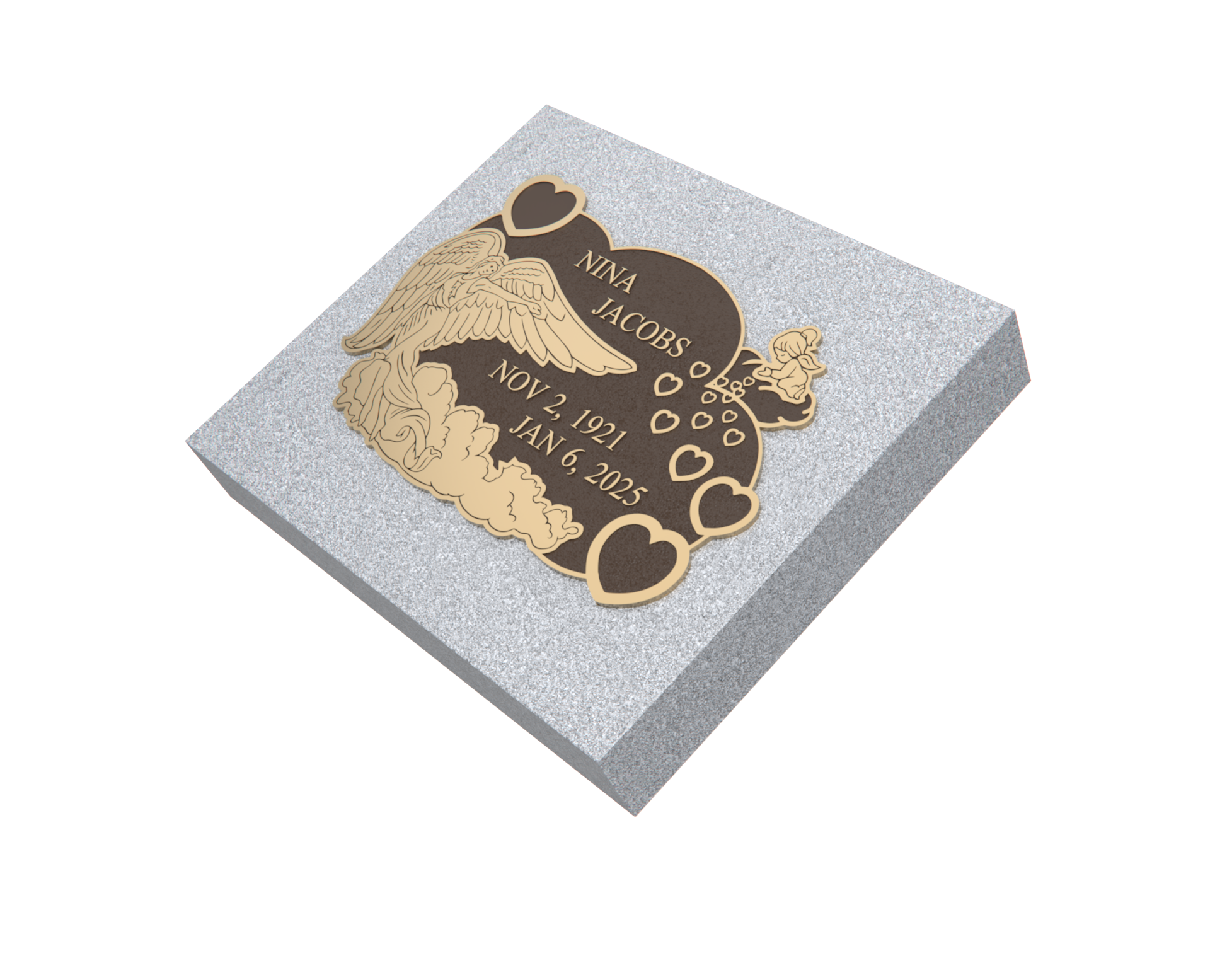 Premium Bronze Plaque 22"x 18" with Granite Base