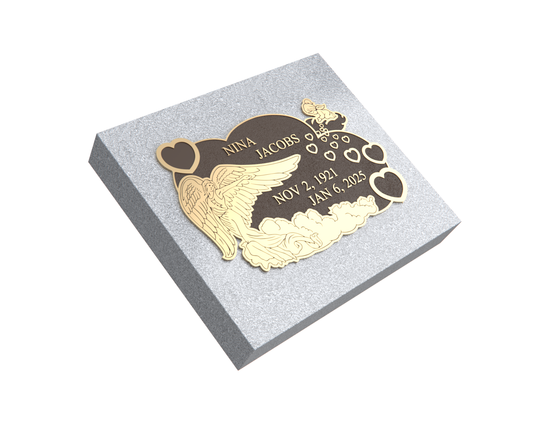 Premium Bronze Plaque 22"x 18" with Granite Base