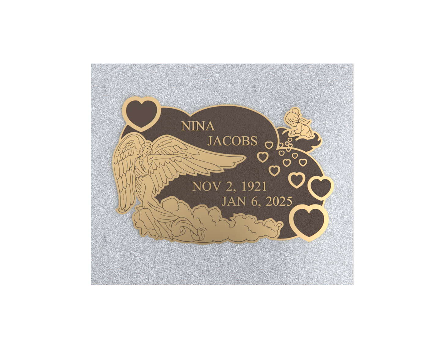 Premium Bronze Plaque 22"x 18" with Granite Base