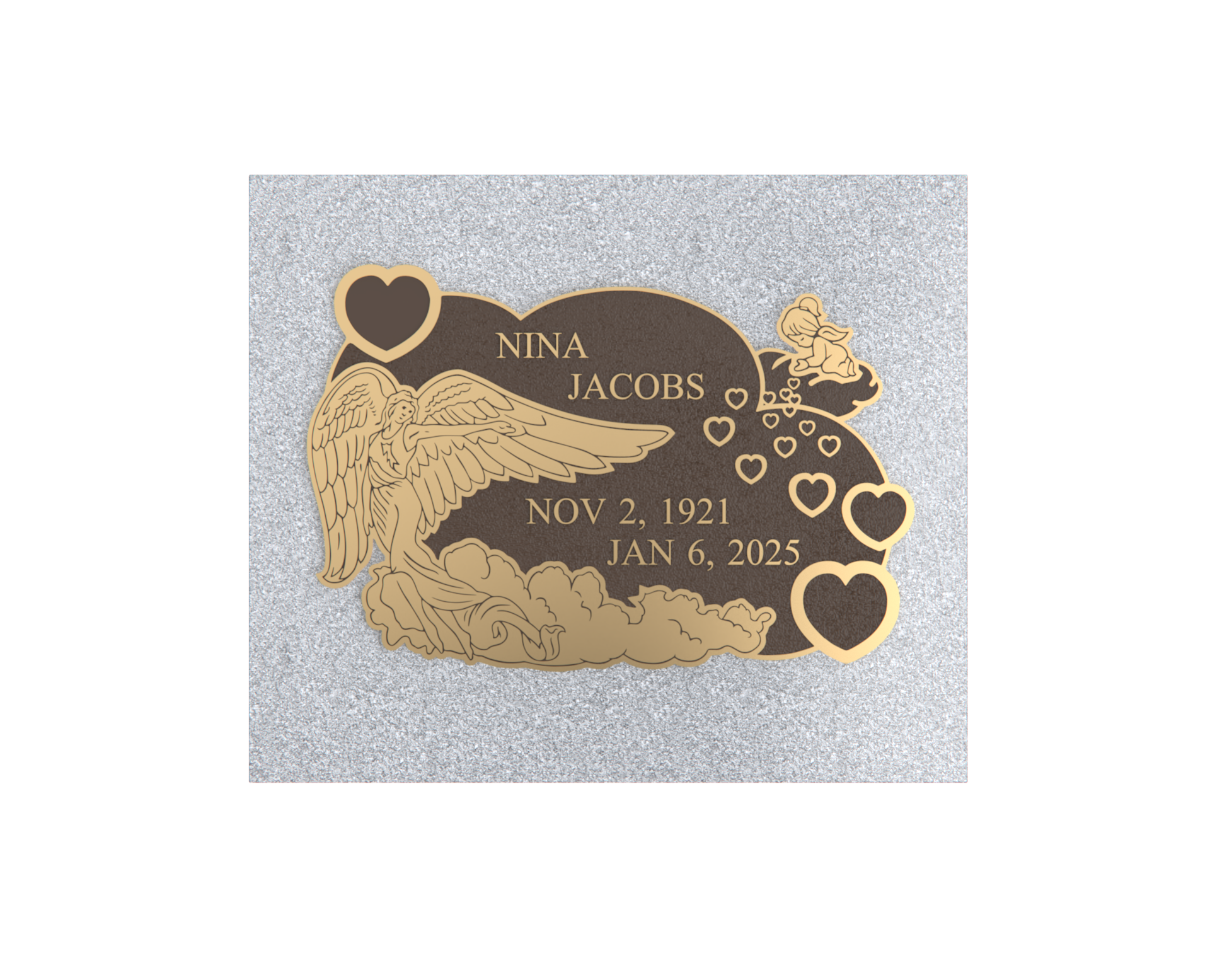 Premium Bronze Plaque 22"x 18" with Granite Base