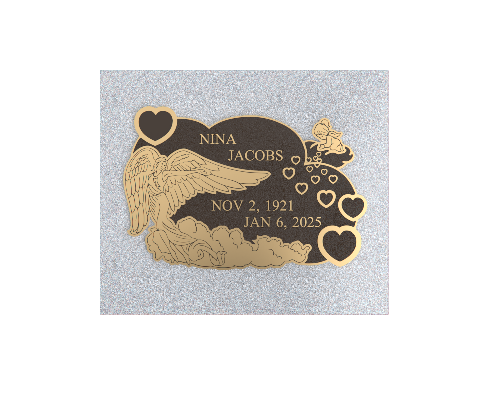 Premium Bronze Plaque 22"x 18" with Granite Base