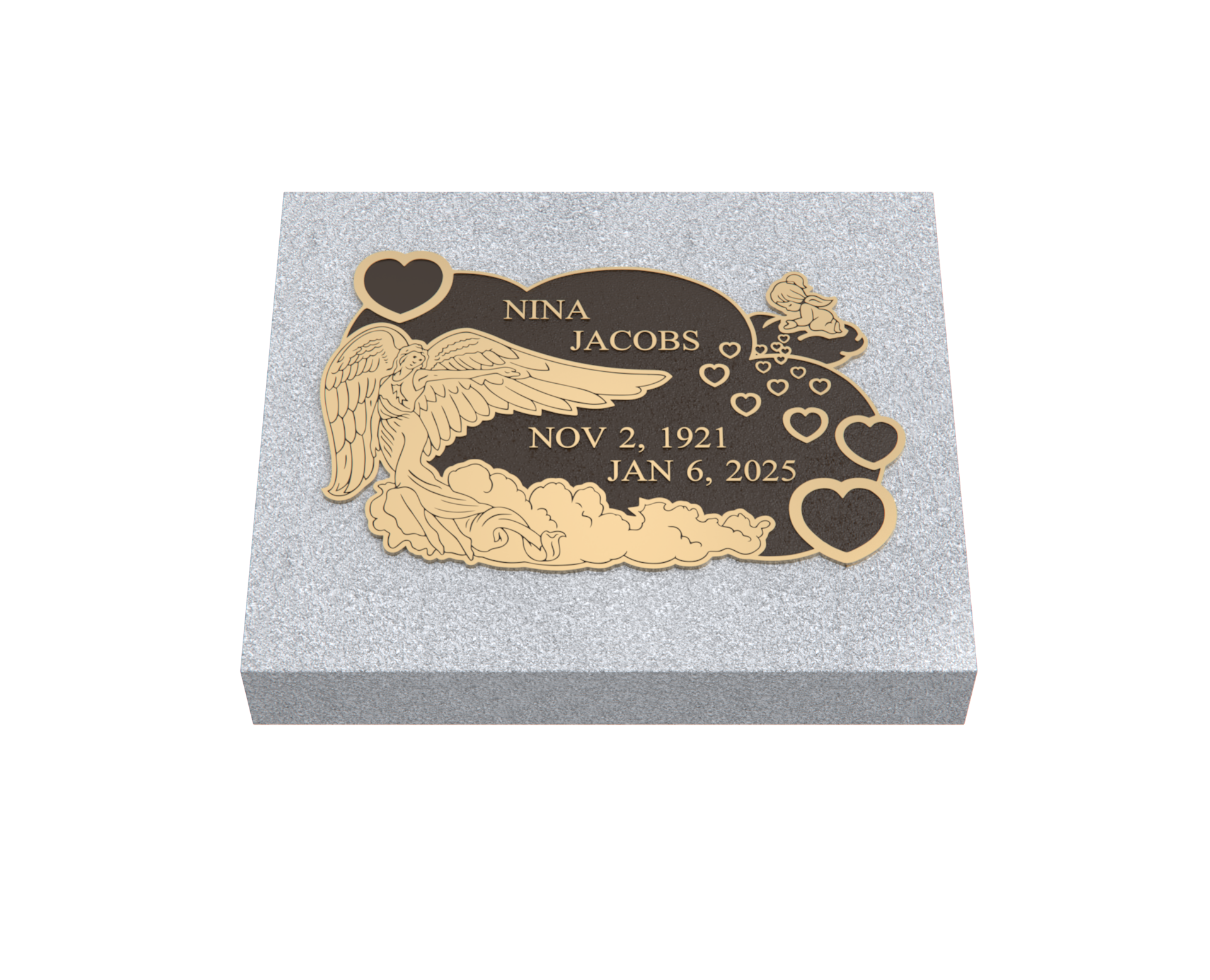 Premium Bronze Plaque 22"x 18" with Granite Base