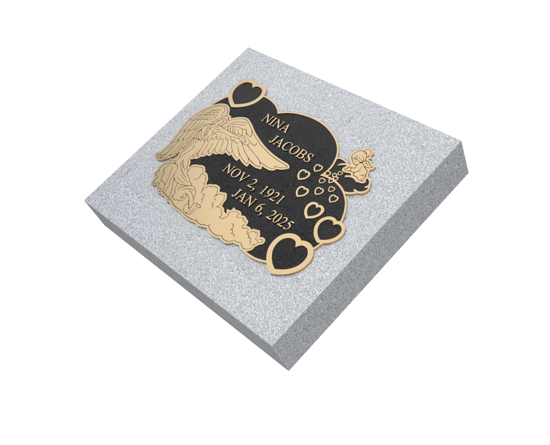 Premium Bronze Plaque 22"x 18" with Granite Base