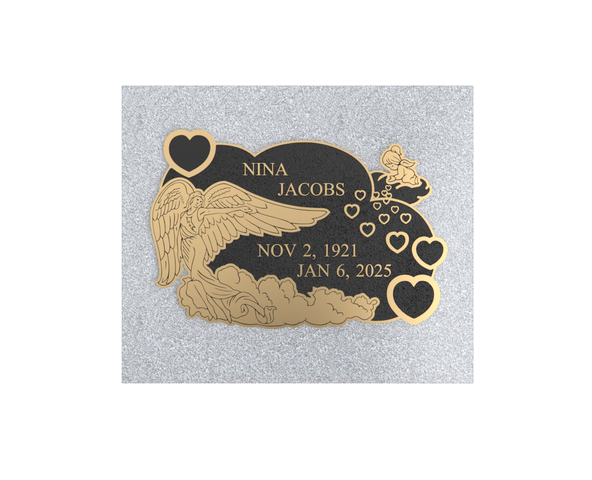 Premium Bronze Plaque 22"x 18" with Granite Base