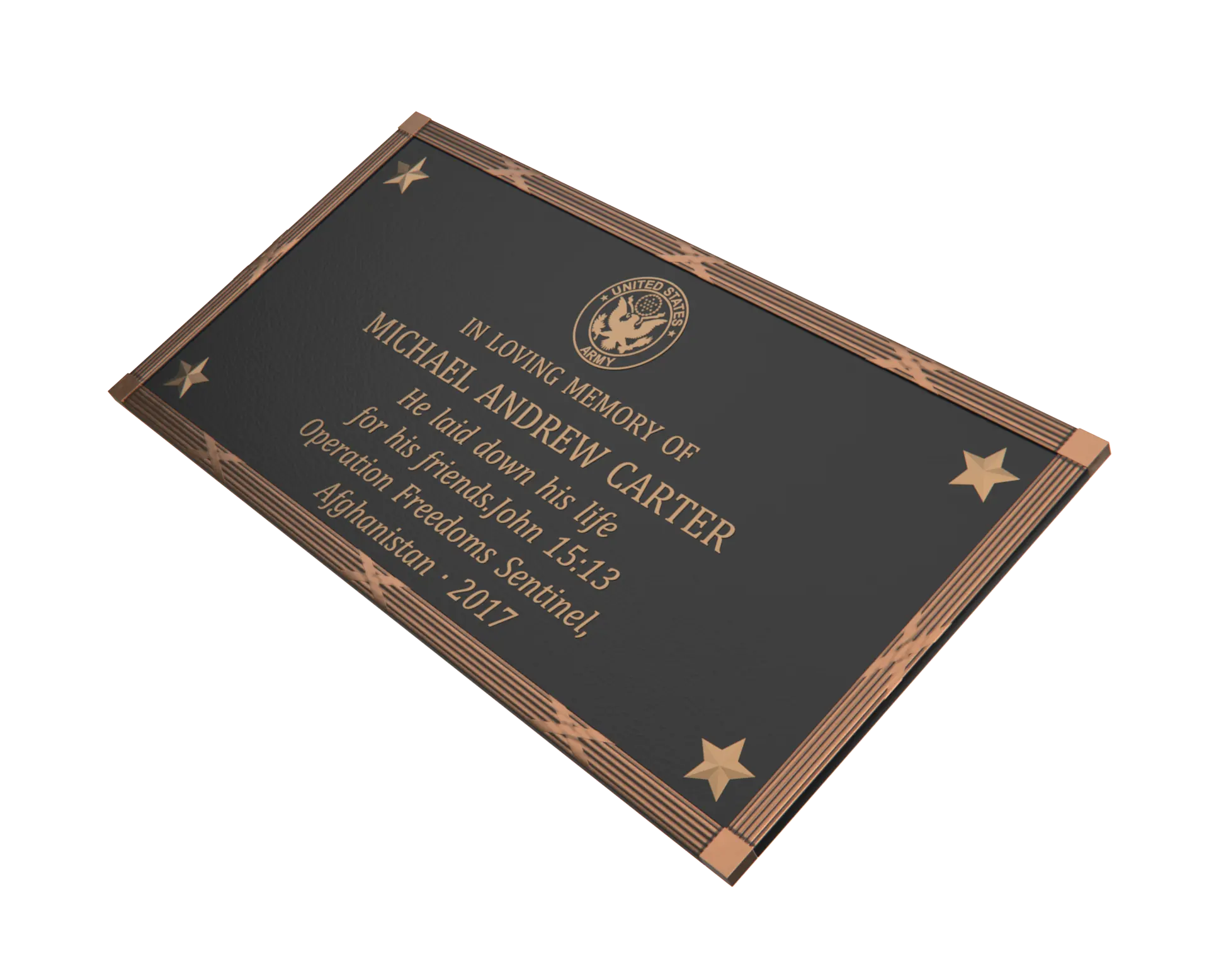 Premium Bronze Plaque 32"x 16"