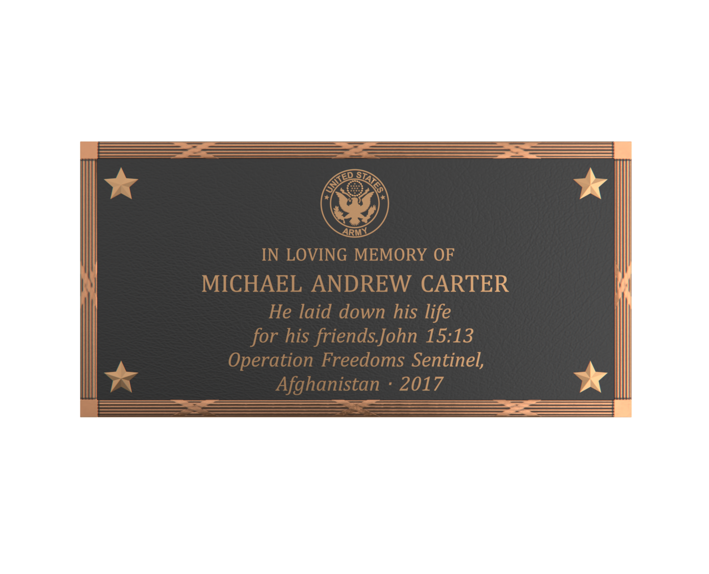 Premium Bronze Plaque 32"x 16"