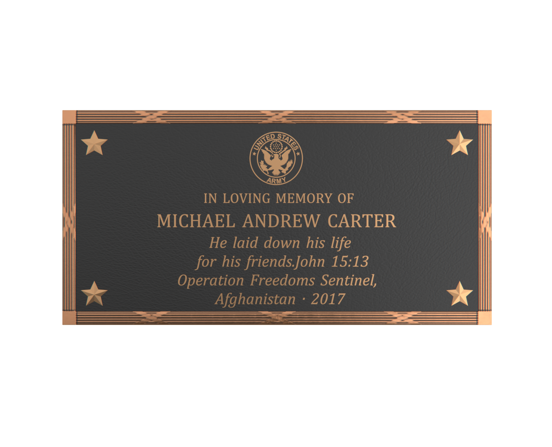 Premium Bronze Plaque 32"x 16"