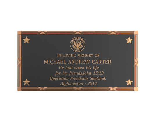 Premium Bronze Plaque 32"x 16"