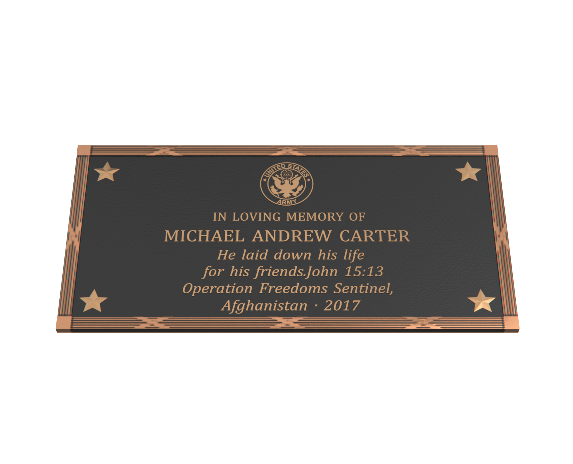 Premium Bronze Plaque 32"x 16"