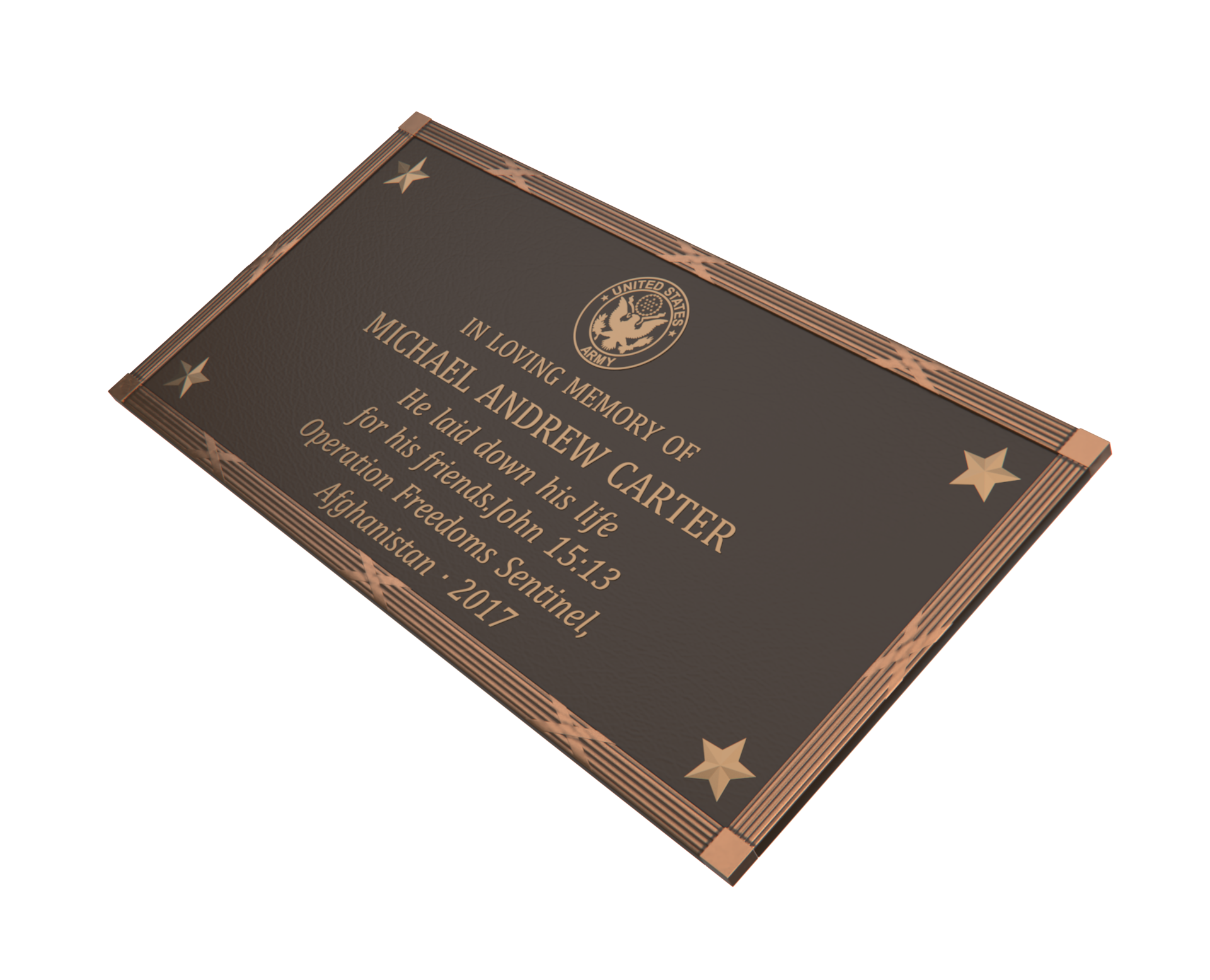 Premium Bronze Plaque 32"x 16"