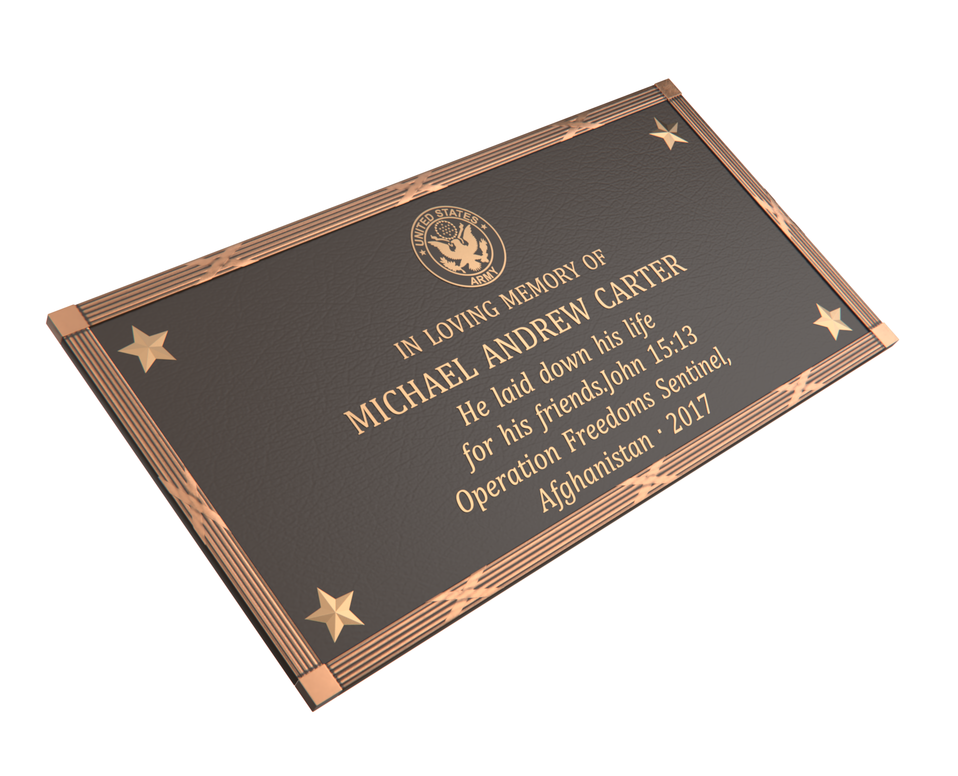 Premium Bronze Plaque 32"x 16"