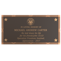Premium Bronze Plaque 32"x 16"