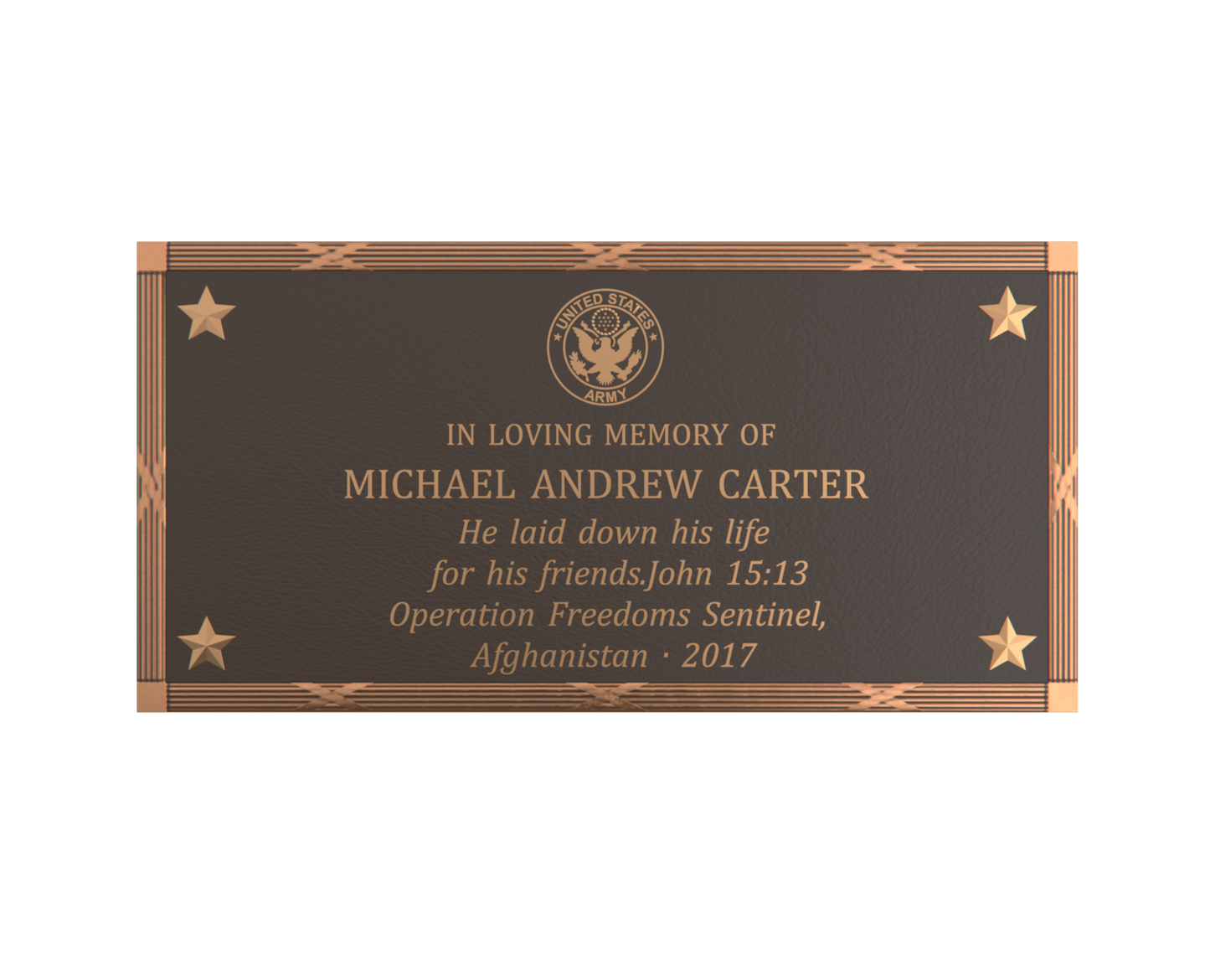 Premium Bronze Plaque 32"x 16"