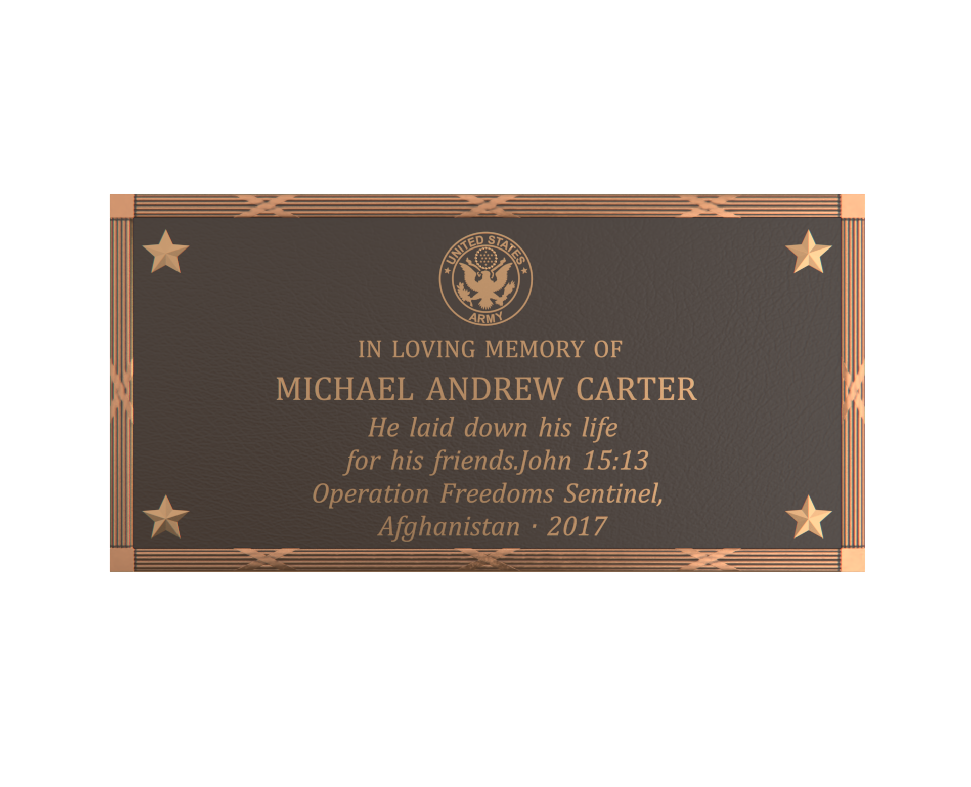 Premium Bronze Plaque 32"x 16"