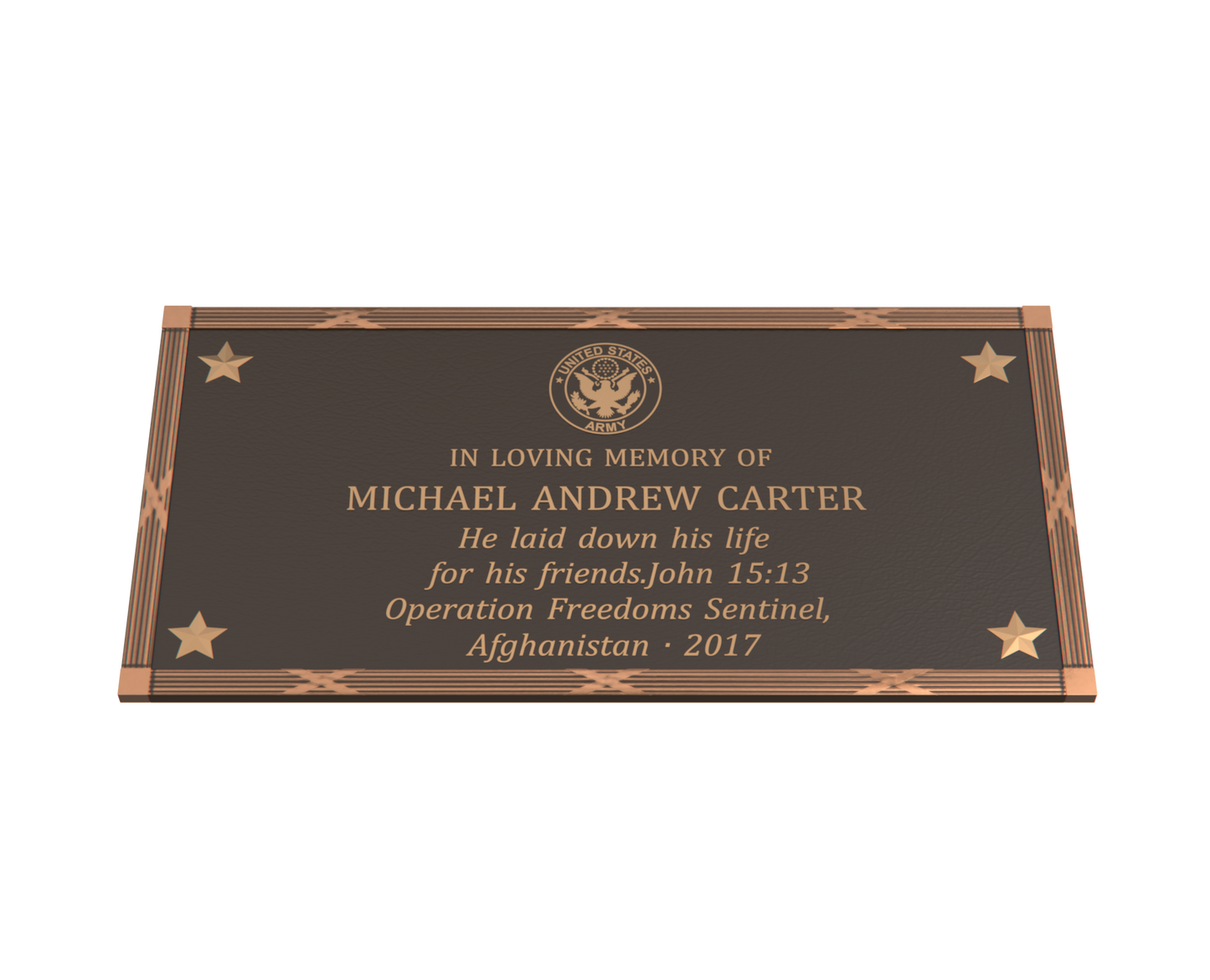 Premium Bronze Plaque 32"x 16"