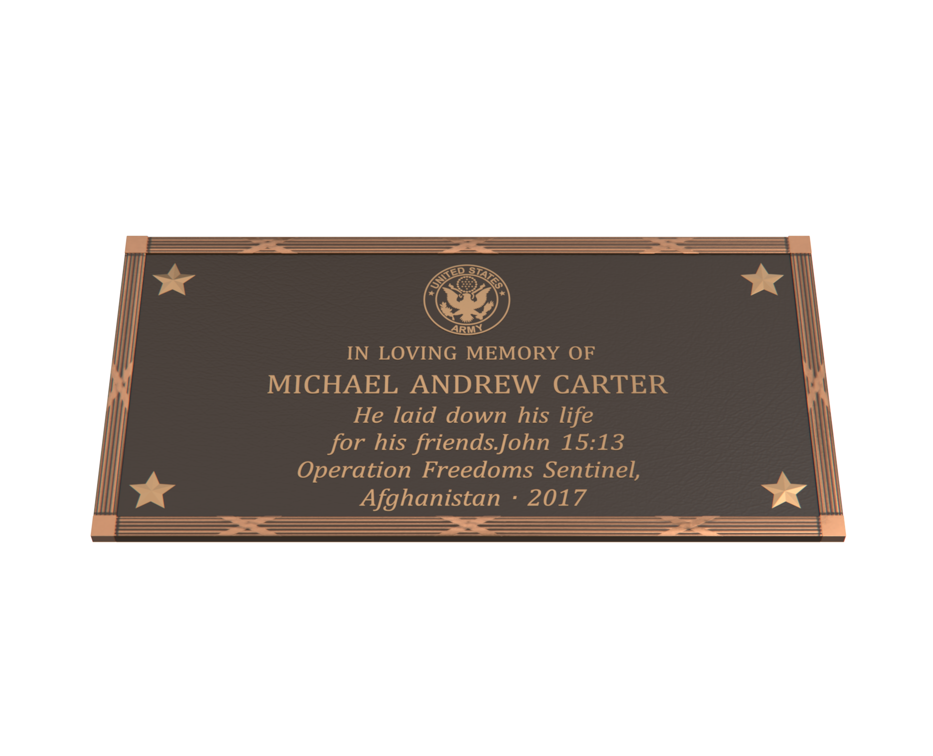 Premium Bronze Plaque 32"x 16"