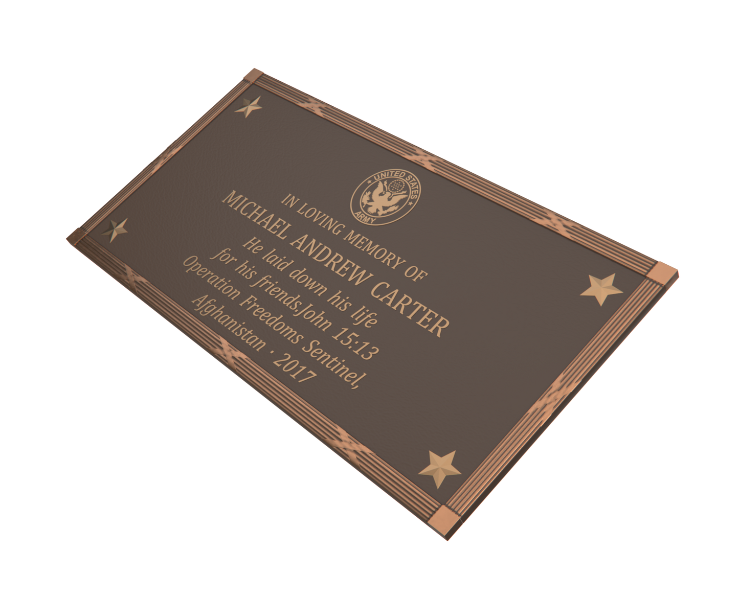 Premium Bronze Plaque 32"x 16"