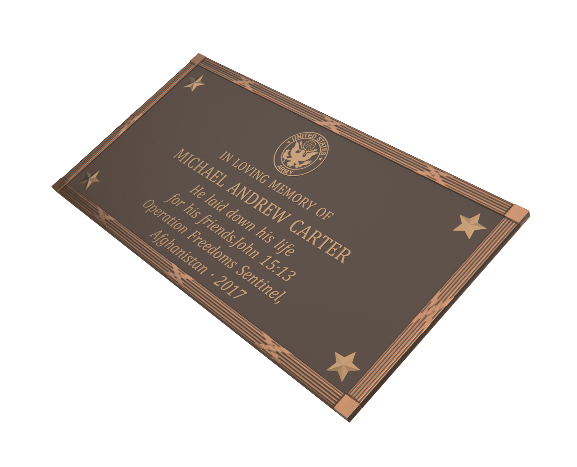 Premium Bronze Plaque 32"x 16"