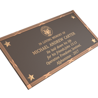 Premium Bronze Plaque 32"x 16"
