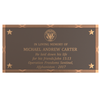 Premium Bronze Plaque 32"x 16"
