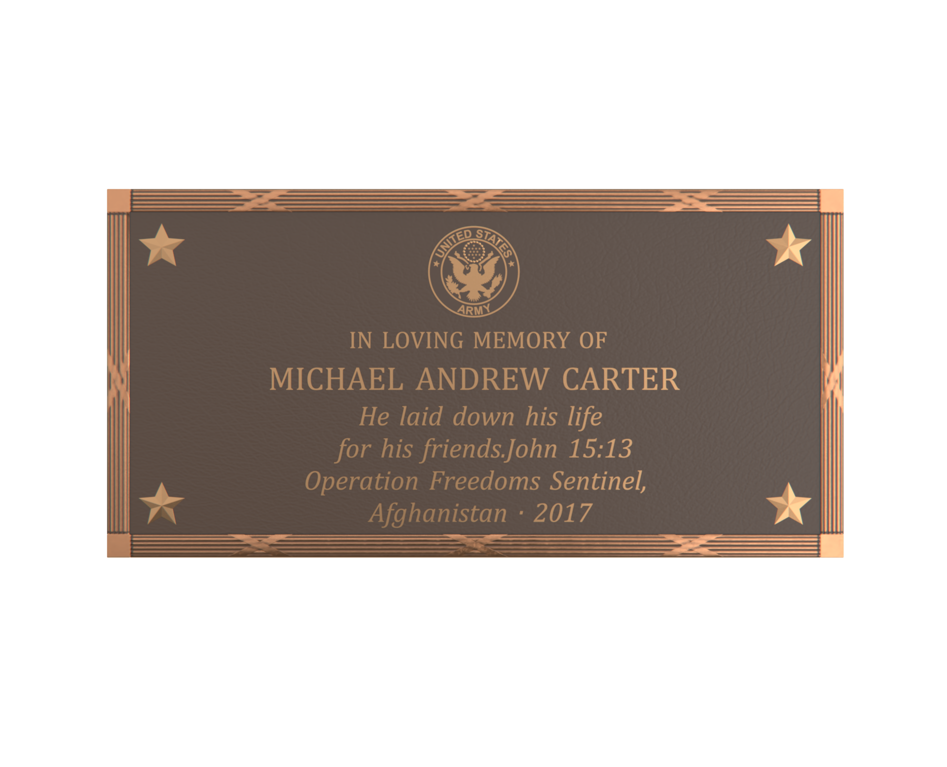 Premium Bronze Plaque 32"x 16"