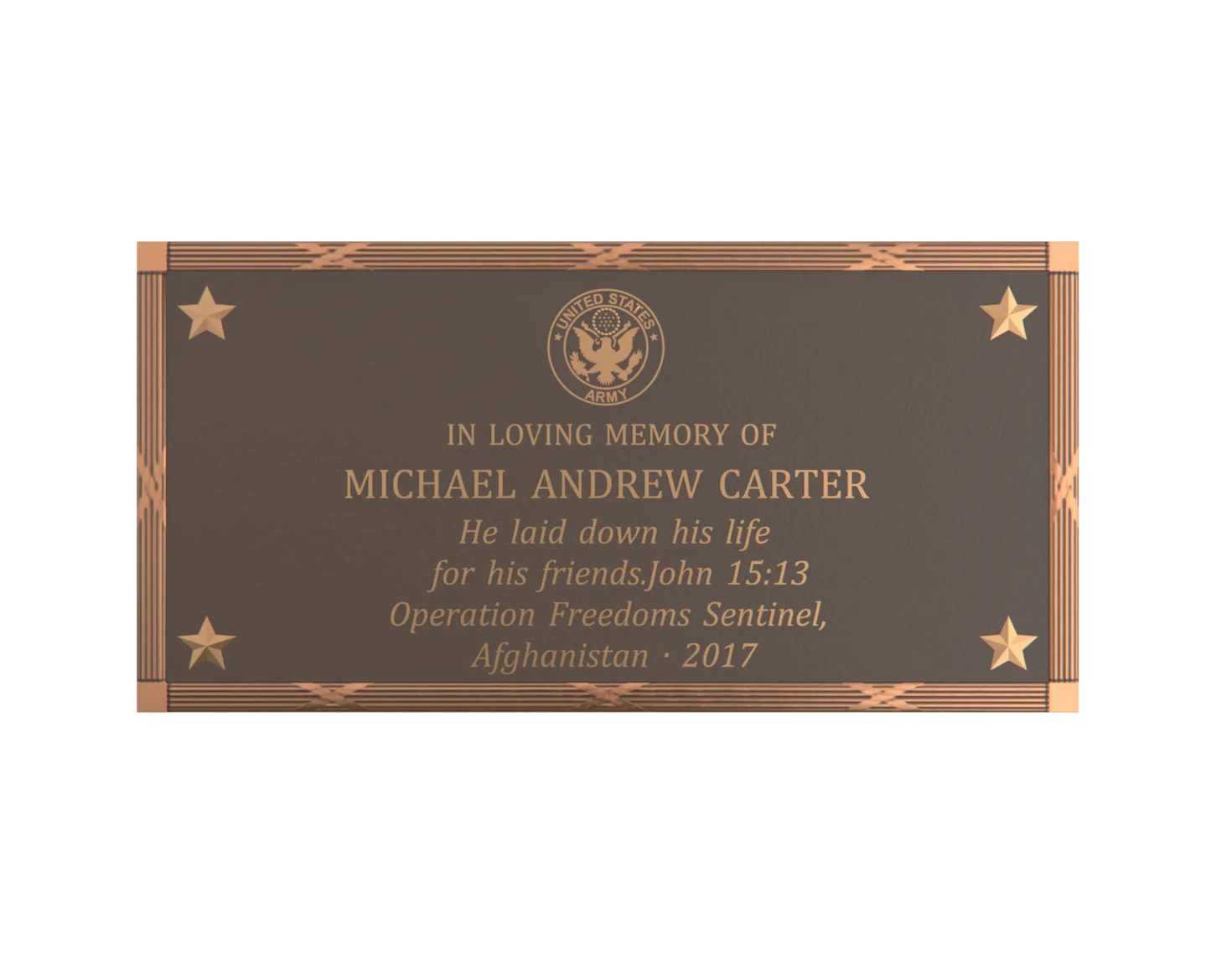 Premium Bronze Plaque 32"x 16"