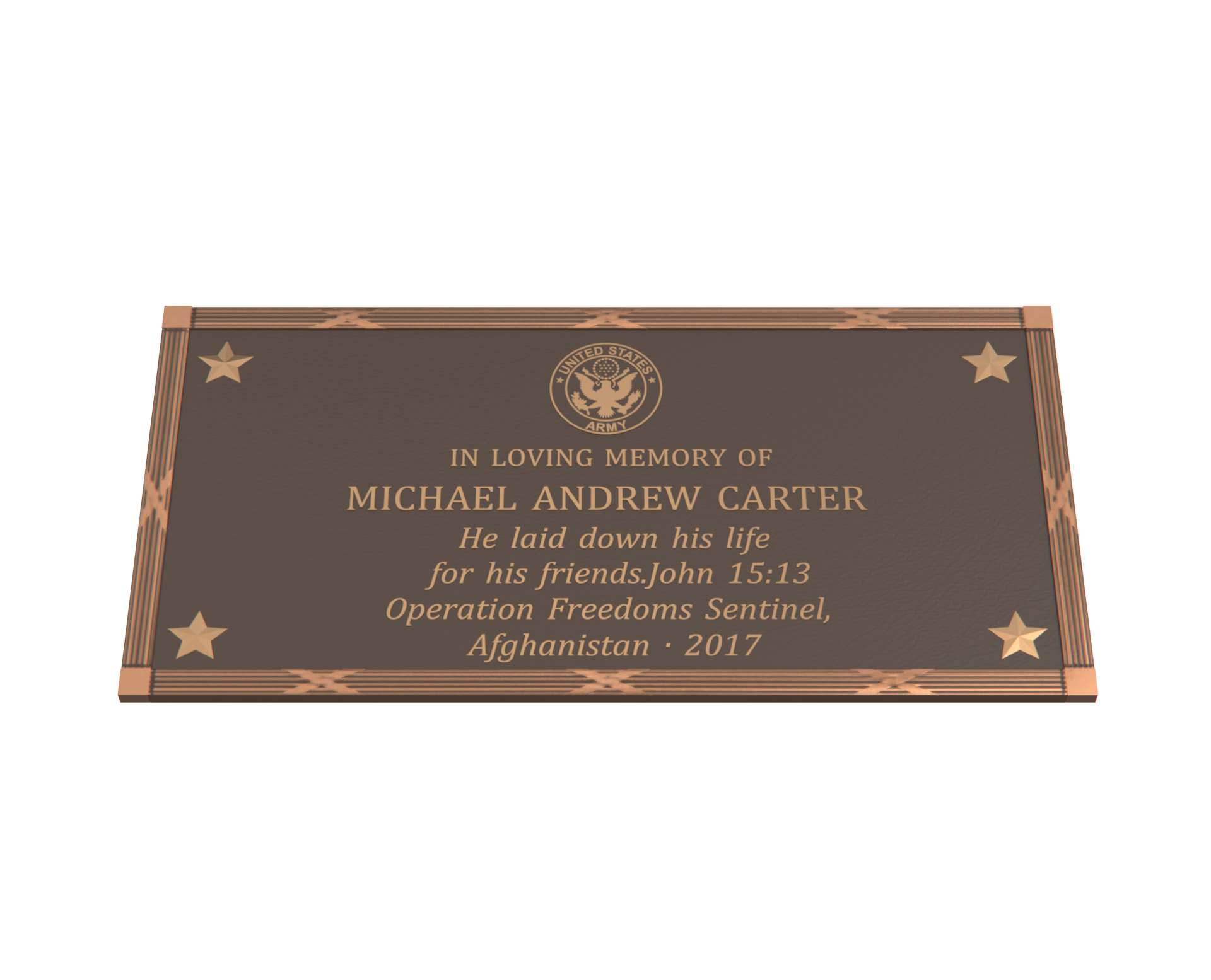 Premium Bronze Plaque 32"x 16"