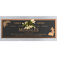 Premium Bronze Bevel Plaque 28"x 16" with Granite Base