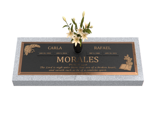 Premium Bronze Bevel Plaque 28"x 16" with Granite Base