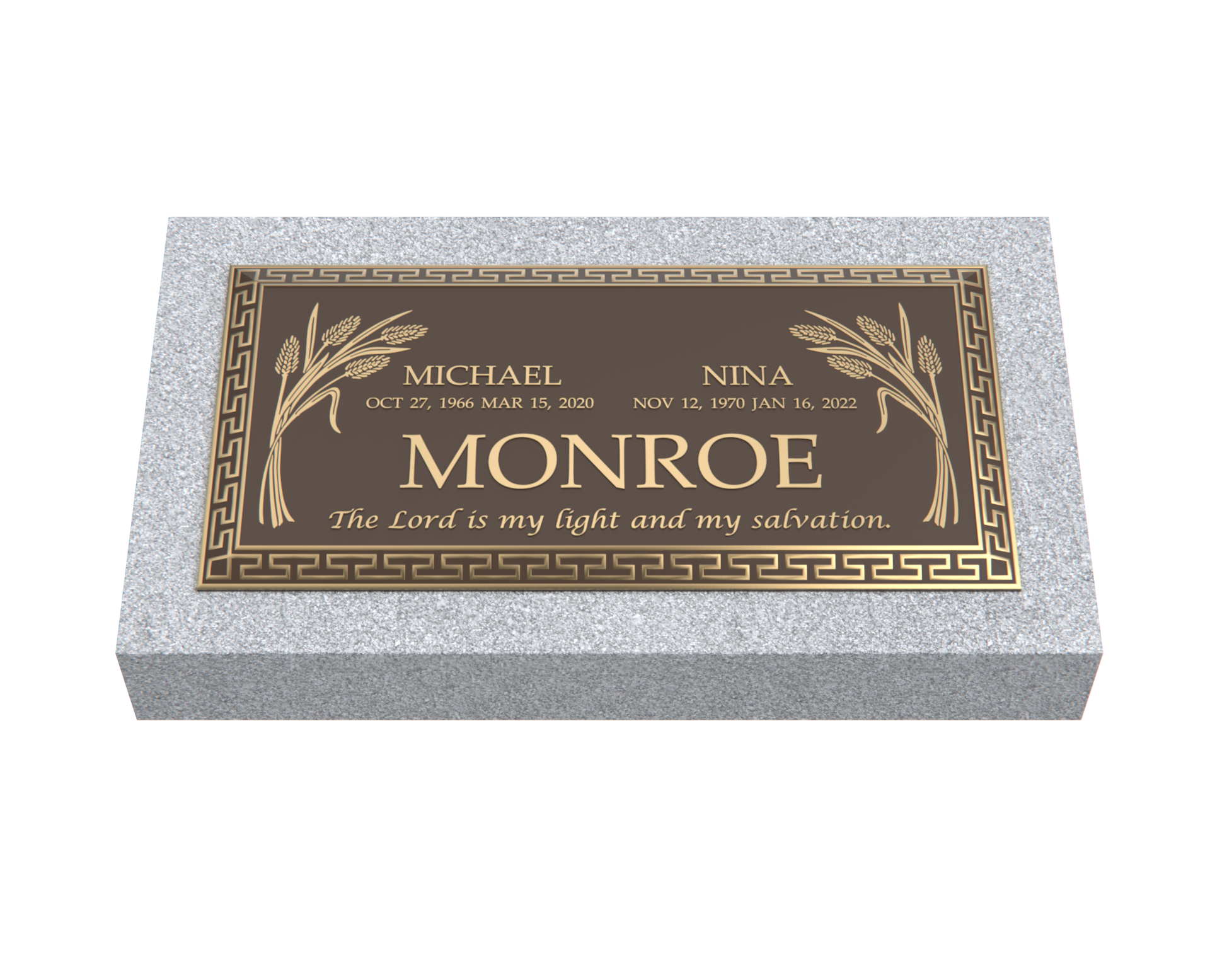 Premium Bronze Plaque 36"x 13" with Granite Base