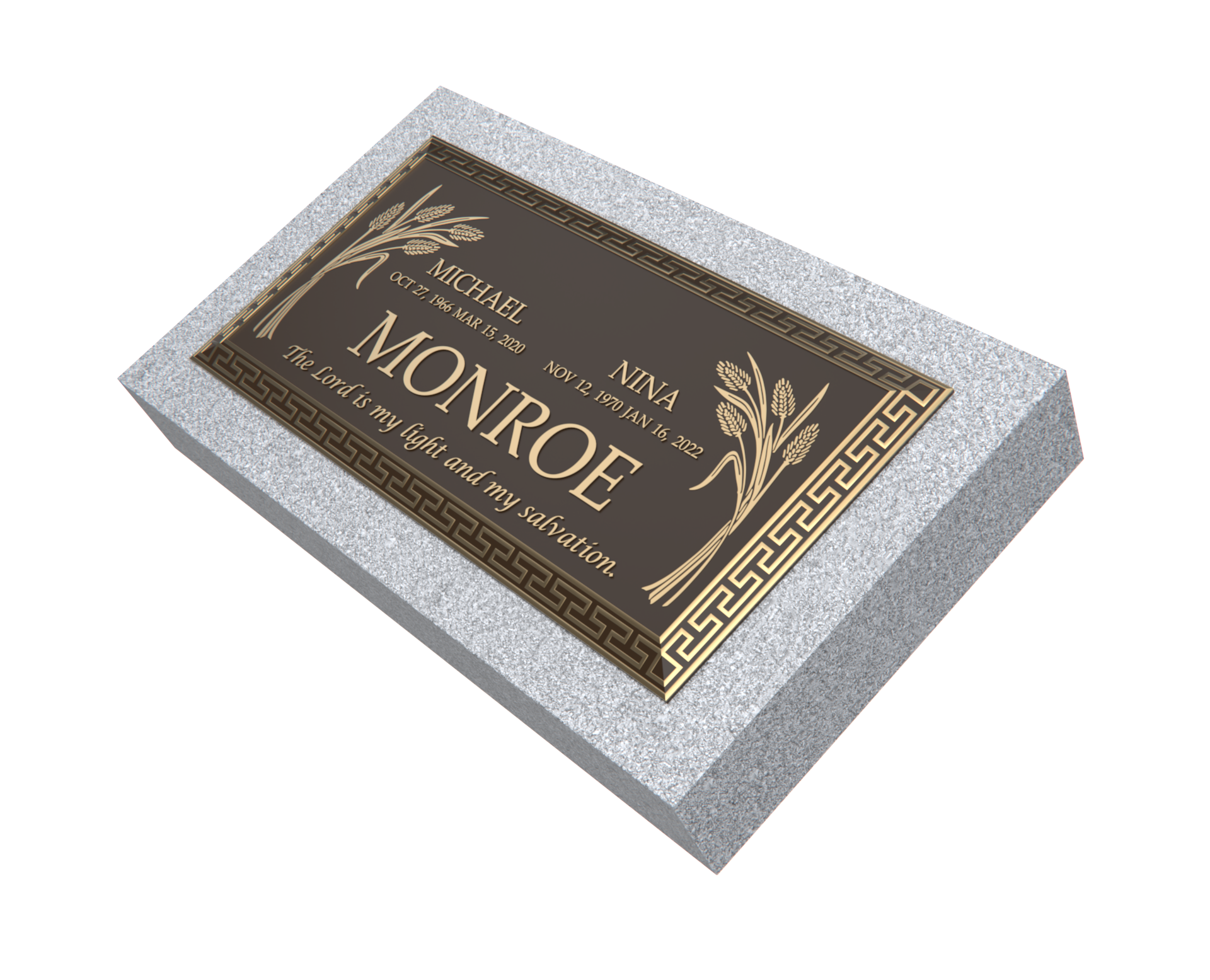 Premium Bronze Plaque 36"x 13" with Granite Base