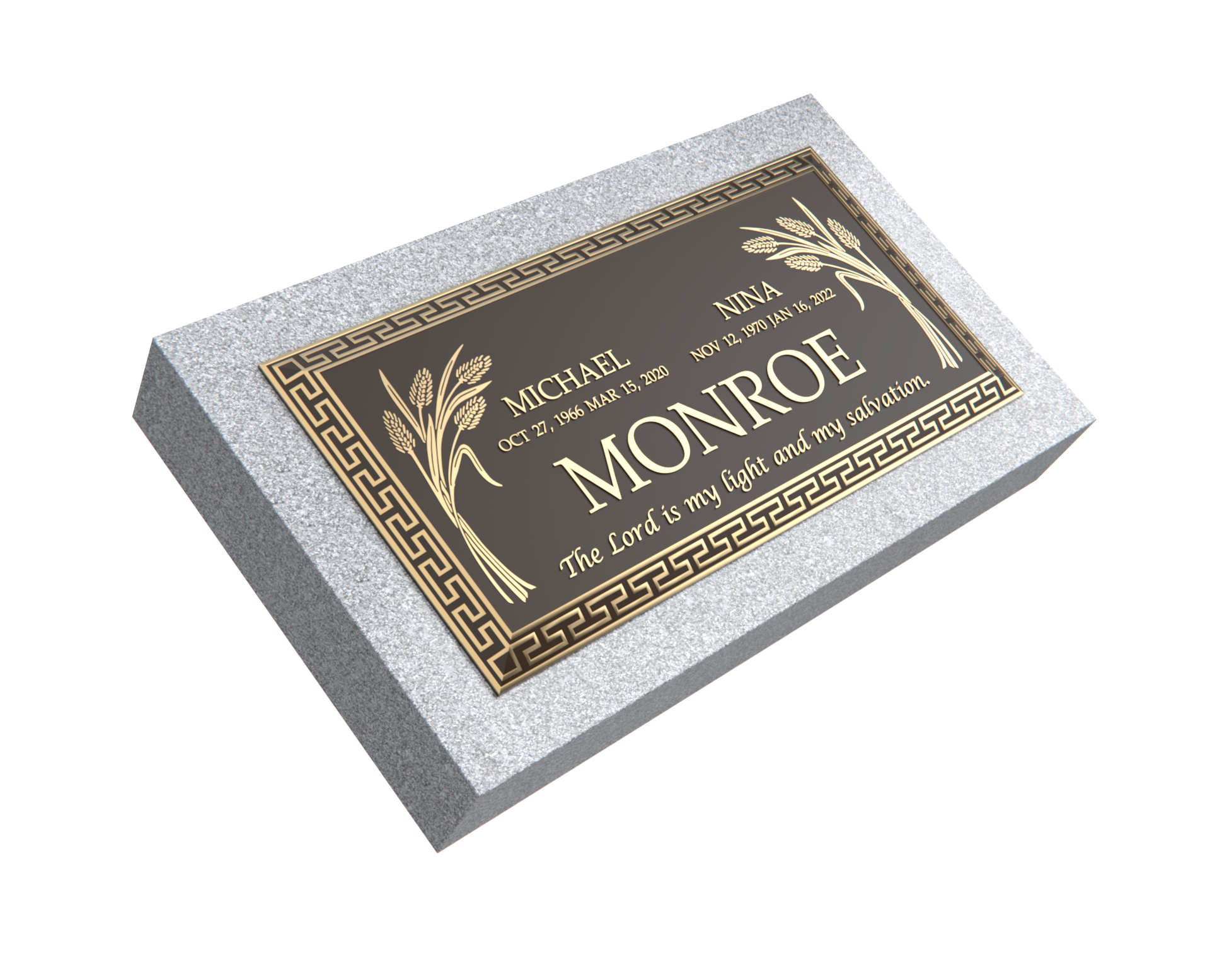 Premium Bronze Plaque 36"x 13" with Granite Base