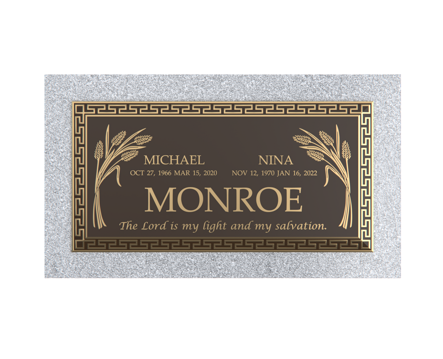 Premium Bronze Plaque 36"x 13" with Granite Base