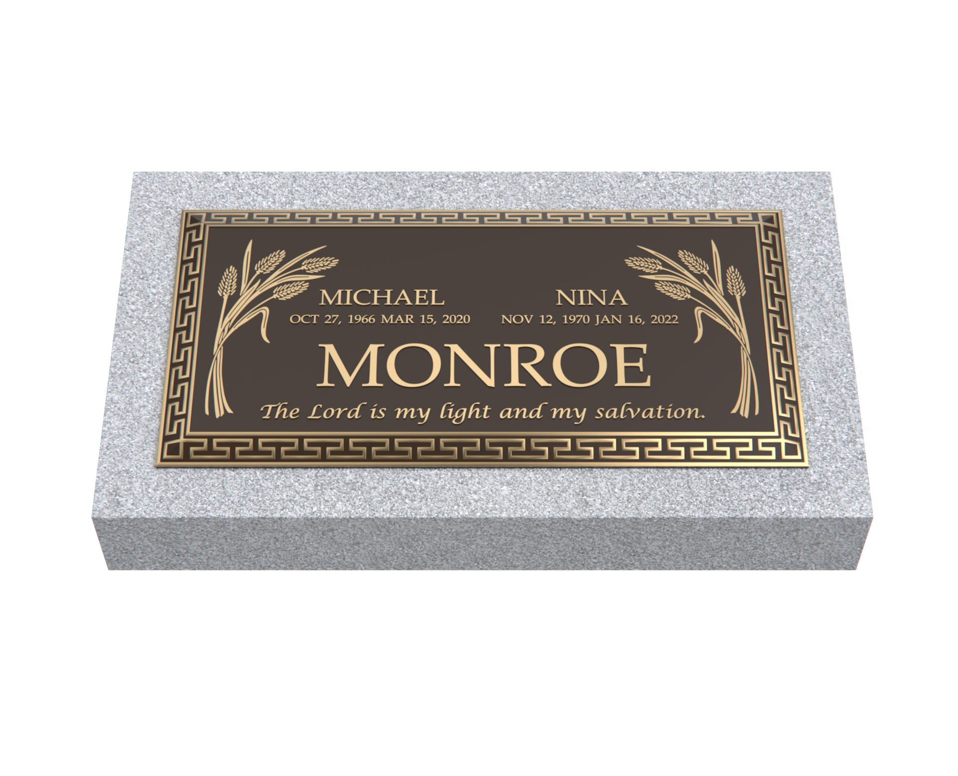 Premium Bronze Plaque 36"x 13" with Granite Base