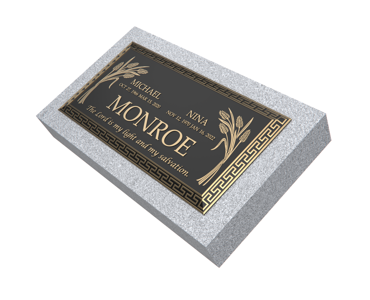Premium Bronze Plaque 36"x 13" with Granite Base