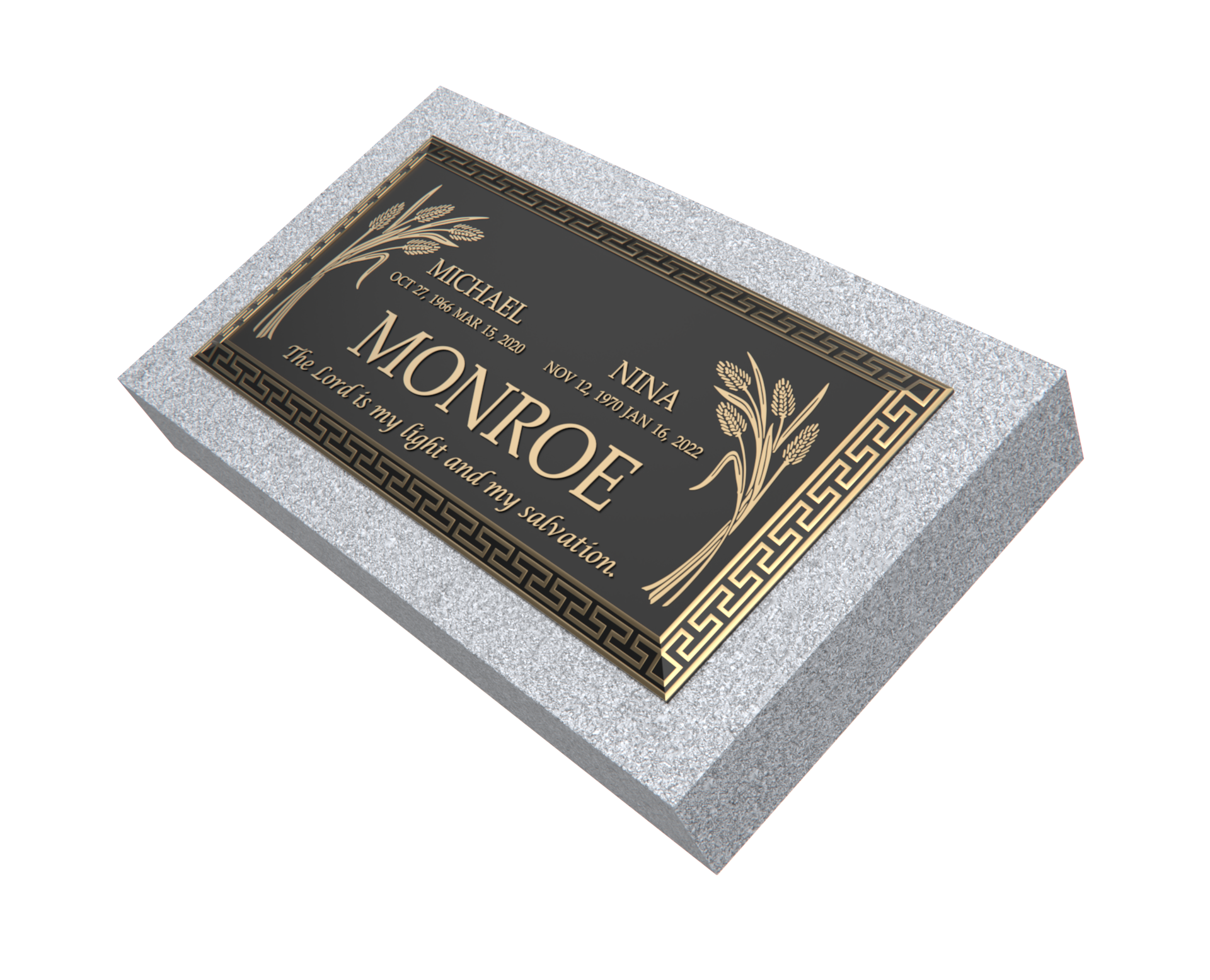 Premium Bronze Plaque 36"x 13" with Granite Base