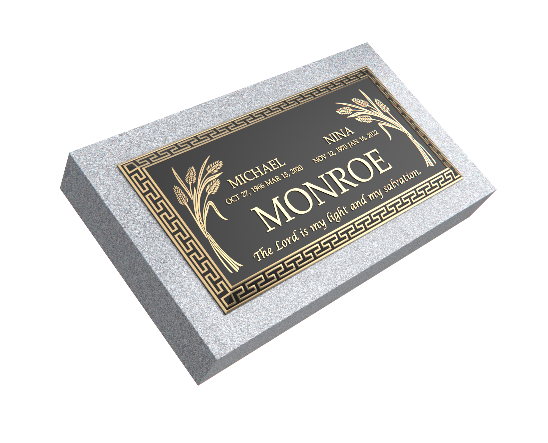 Premium Bronze Plaque 36"x 13" with Granite Base